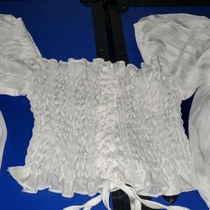 FASHION NOVA - Off Shoulder Crop Top Blouse